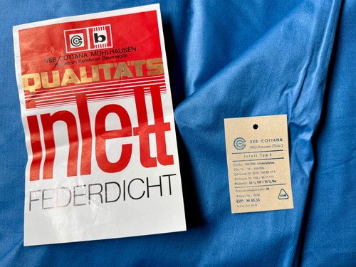 Ddr inlett bettbezug blau - bettbezug,