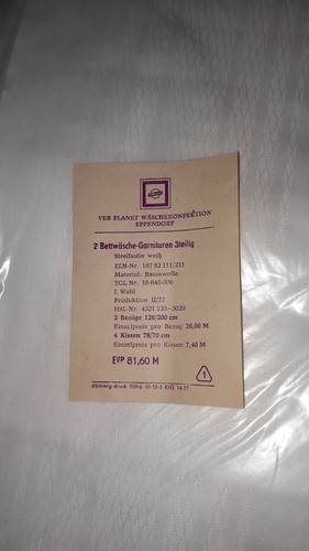 Ddr bettwäsche garnituren - bettwäsche,
